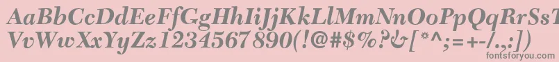 C651RomanBolditalic Font – Gray Fonts on Pink Background