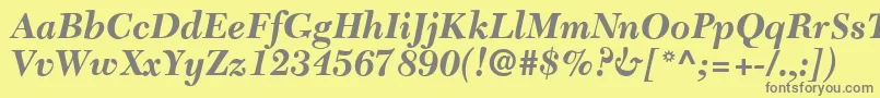 C651RomanBolditalic Font – Gray Fonts on Yellow Background