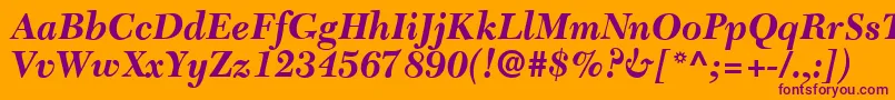 C651RomanBolditalic Font – Purple Fonts on Orange Background