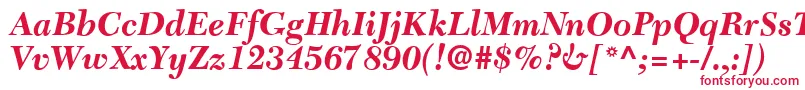 C651RomanBolditalic Font – Red Fonts on White Background