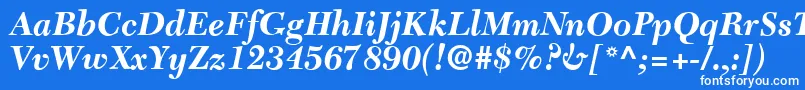 C651RomanBolditalic Font – White Fonts on Blue Background