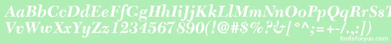 C651RomanBolditalic-Schriftart – Weiße Schriften auf grünem Hintergrund