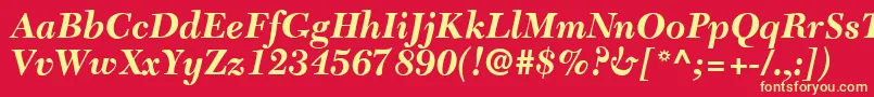C651RomanBolditalic Font – Yellow Fonts on Red Background