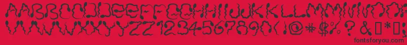 MonicasDress Font – Black Fonts on Red Background