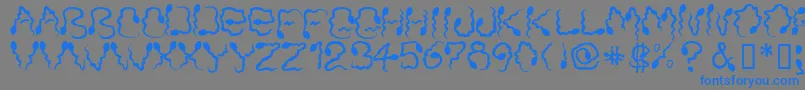 MonicasDress Font – Blue Fonts on Gray Background