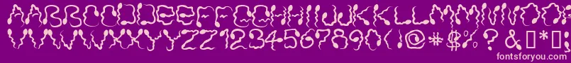 MonicasDress Font – Pink Fonts on Purple Background