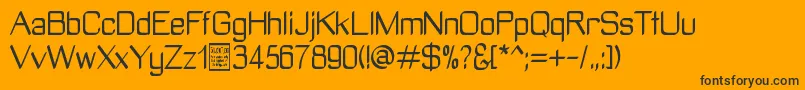 Шрифт ManyetoDemo – чёрные шрифты на оранжевом фоне