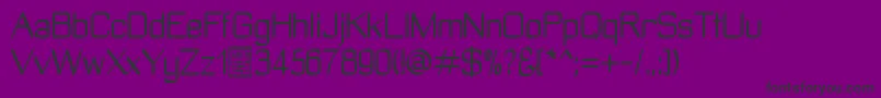 フォントManyetoDemo – 紫の背景に黒い文字