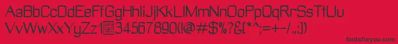 ManyetoDemo Font – Black Fonts on Red Background