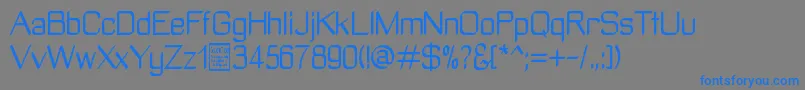 Шрифт ManyetoDemo – синие шрифты на сером фоне