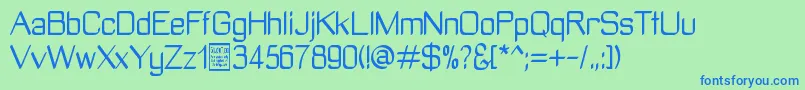 ManyetoDemo Font – Blue Fonts on Green Background