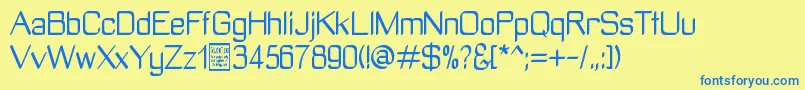 ManyetoDemo Font – Blue Fonts on Yellow Background