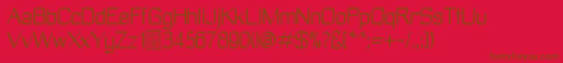 ManyetoDemo Font – Brown Fonts on Red Background
