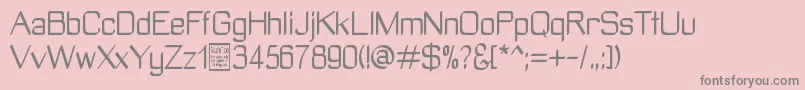 ManyetoDemo-fontti – harmaat kirjasimet vaaleanpunaisella taustalla