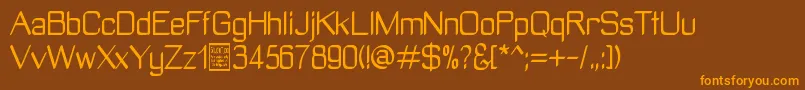 ManyetoDemo Font – Orange Fonts on Brown Background