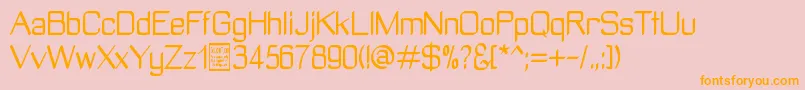 Шрифт ManyetoDemo – оранжевые шрифты на розовом фоне