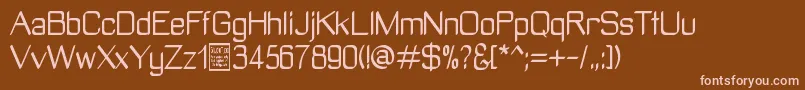 ManyetoDemo Font – Pink Fonts on Brown Background