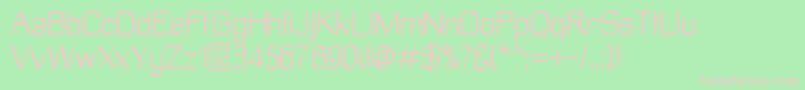 ManyetoDemo-fontti – vaaleanpunaiset fontit vihreällä taustalla
