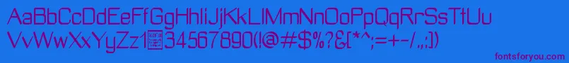 Шрифт ManyetoDemo – фиолетовые шрифты на синем фоне