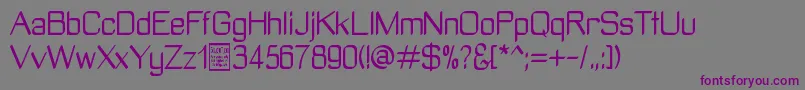 Шрифт ManyetoDemo – фиолетовые шрифты на сером фоне