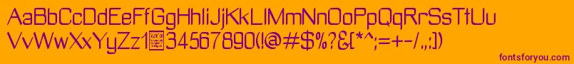 Шрифт ManyetoDemo – фиолетовые шрифты на оранжевом фоне