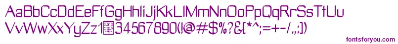 Шрифт ManyetoDemo – фиолетовые шрифты на белом фоне