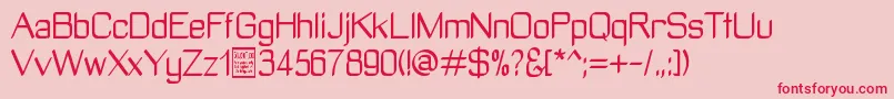ManyetoDemo-fontti – punaiset fontit vaaleanpunaisella taustalla