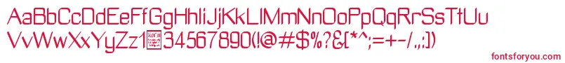 Шрифт ManyetoDemo – красные шрифты на белом фоне