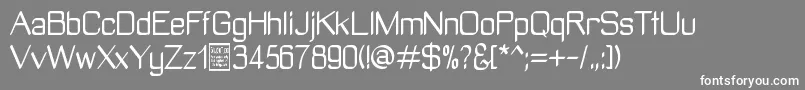 Шрифт ManyetoDemo – белые шрифты на сером фоне