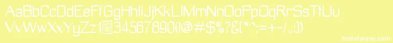 ManyetoDemo Font – White Fonts on Yellow Background