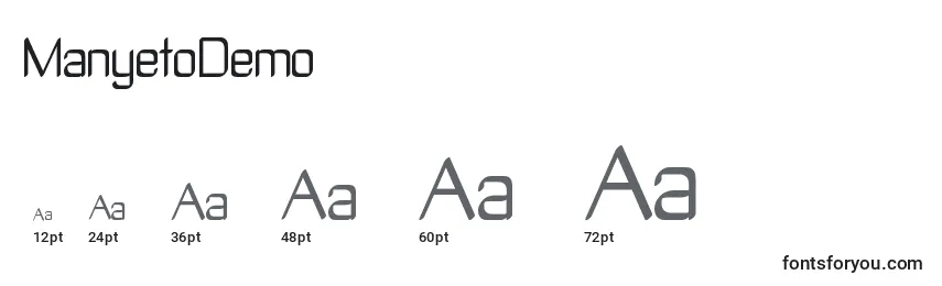 ManyetoDemo Font Sizes