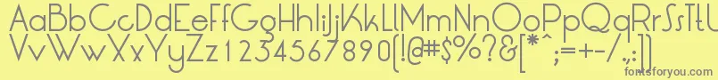 LrtOksana Font – Gray Fonts on Yellow Background