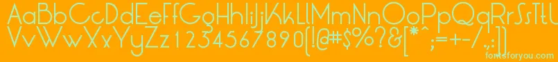 LrtOksana Font – Green Fonts on Orange Background