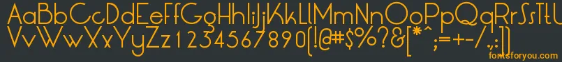 LrtOksana Font – Orange Fonts on Black Background