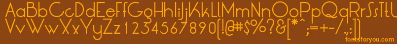 LrtOksana Font – Orange Fonts on Brown Background