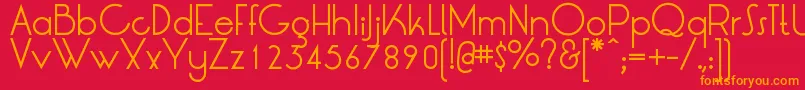 LrtOksana Font – Orange Fonts on Red Background