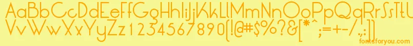 LrtOksana Font – Orange Fonts on Yellow Background