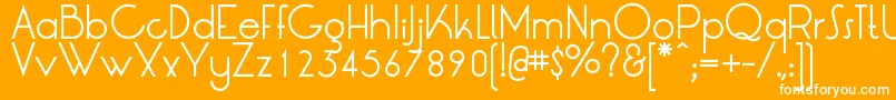 LrtOksana-Schriftart – Weiße Schriften auf orangefarbenem Hintergrund