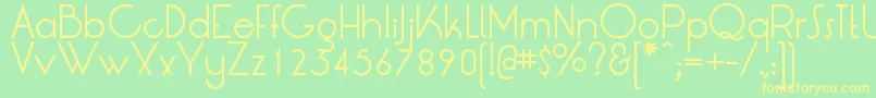 LrtOksana Font – Yellow Fonts on Green Background