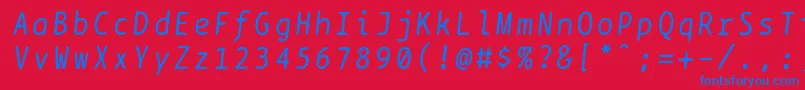 fuente Bptypewriteitalics – Fuentes Azules Sobre Fondo Rojo