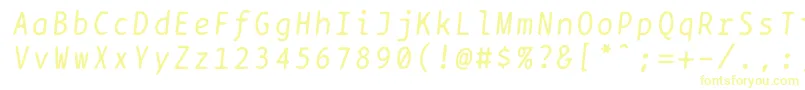 Bptypewriteitalics-Schriftart – Gelbe Schriften
