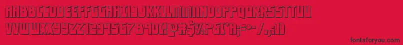 フォントEldebaran3D – 赤い背景に黒い文字
