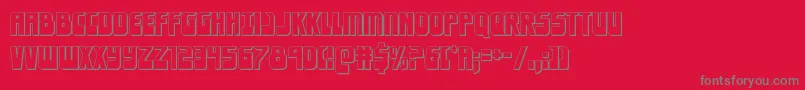 Eldebaran3D Font – Gray Fonts on Red Background