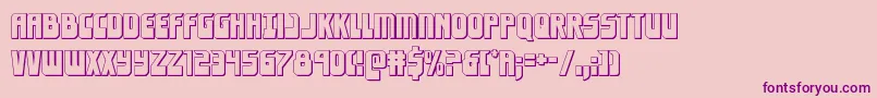 Eldebaran3D Font – Purple Fonts on Pink Background