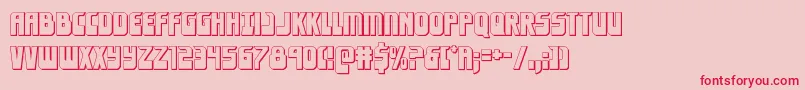 Eldebaran3D-Schriftart – Rote Schriften auf rosa Hintergrund