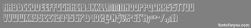 フォントEldebaran3D – 灰色の背景に白い文字