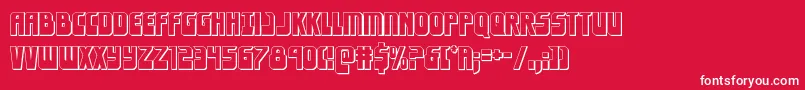 Eldebaran3D Font – White Fonts on Red Background