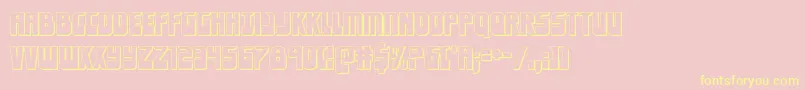 Eldebaran3D Font – Yellow Fonts on Pink Background