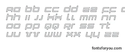 QuarkOutlineItalic Font