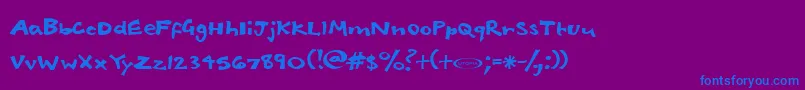 Babelfish Font – Blue Fonts on Purple Background